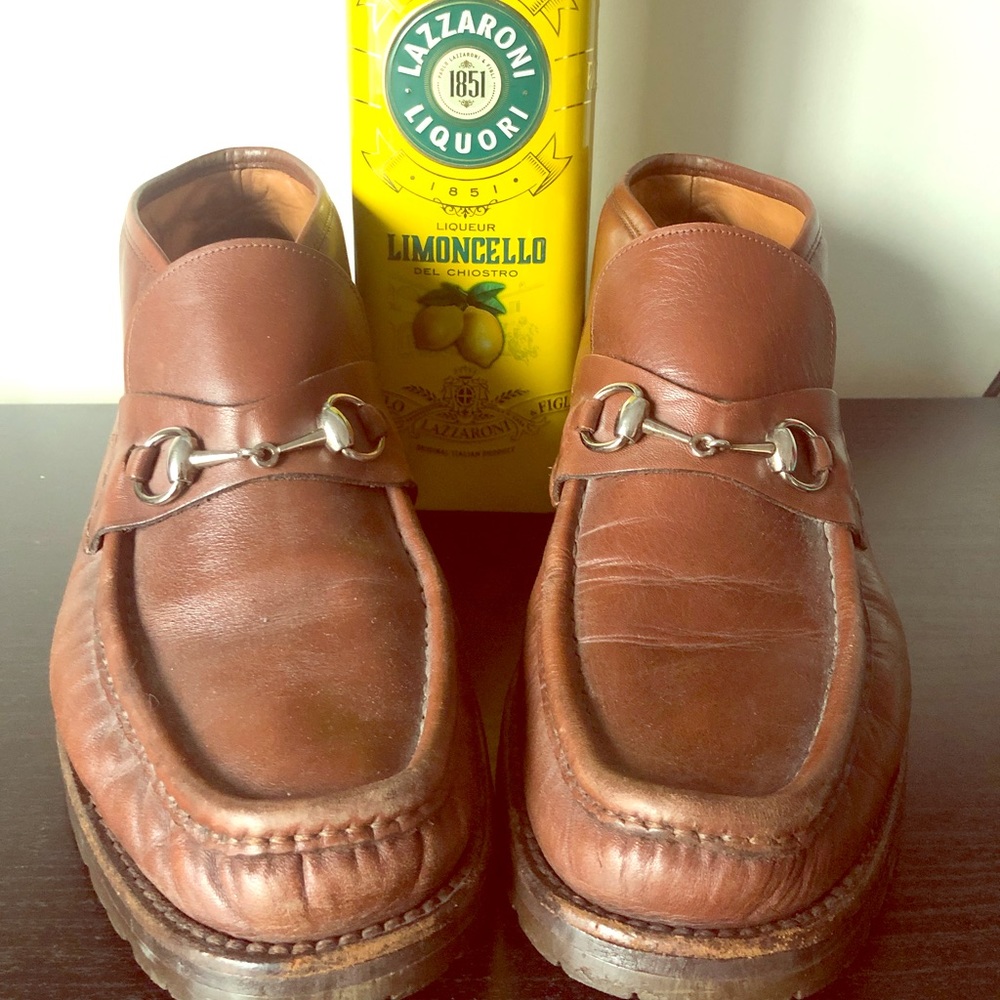 Very Rare Vintage Gucci Leather Shoes 11.5/us 12.5